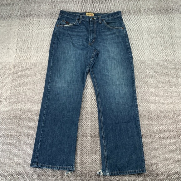 Wrangler Other - Wrangler 20X Jeans Mens 33x30 Blue 01 Competition Relaxed Fit Distressed Frayed